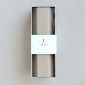 NIB FLORAL SOCIETY FANCY HEXAGON PILLAR CANDLE